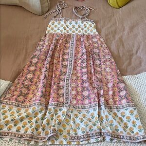 Cotton Block Print Sundress XS/S